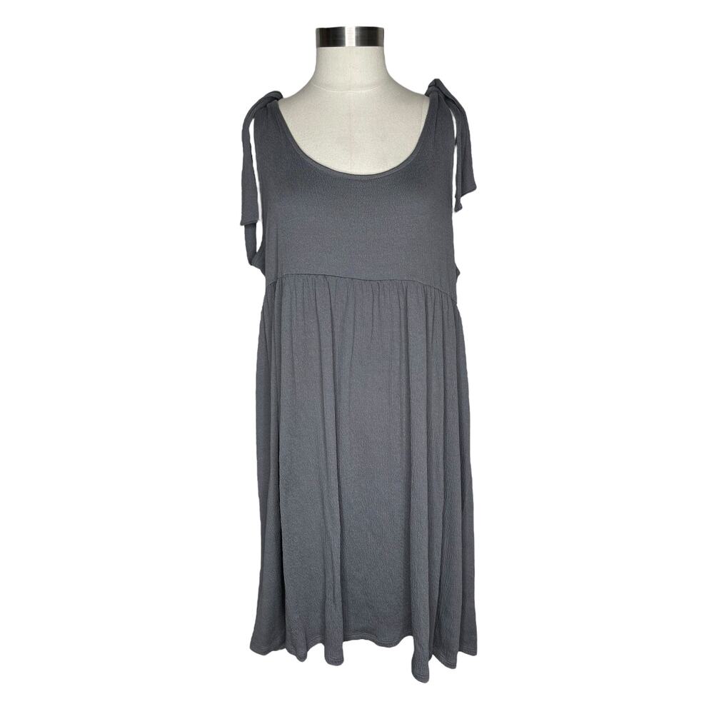 Wild Fable Tank Dress Tie Straps Empire Waist Flowy Gray Size XXL